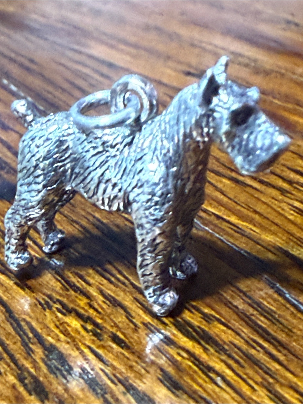 Terrier sterling stamped stamped small dog Charm